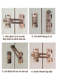 Chốt Cài Cửa KUNBE Bằng Thép Không Gỉ Dày Dặn Chống Phá Khóa Từ Bên Ngoài