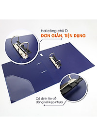 Bìa Còng D2 Switch OFF AO+, Nhựa PP/ A4, 2 Nhẫn D (3.5cm/ 5cm)