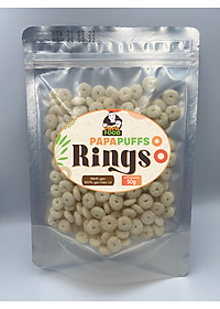 BÁNH GẠO PAPAPUFFS RINGS - 100% GẠO HỮU CƠ