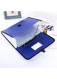 Cặp Đựng Tài Liệu Văn Phòng Phẩm NASI TL1003 nhiều ngăn khổ A4 13 ngăn phân trang tiện lợi tập file đựng lưu trữ hồ sơ văn phòng học sinh sinh viên túi đựng tài liệu nhựa PP cao cấp