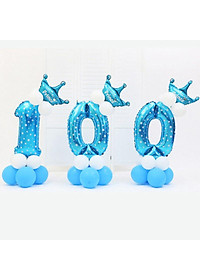 Bong bóng hình chữ số tráng nhôm kích cỡ 32 inch trang trí tiệc sinh nhật