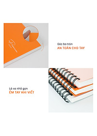 Sổ tay A5 bìa nhựa gáy lò xo 140 trang thương hiệu AO