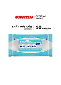 Thùng 120 Gói Khăn Ướt Cồn LET-GREEN 10 Miếng | Sạch Khuẩn, Sạch Bẩn