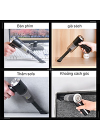 Máy Hút Gia Đình Cao Cấp, Máy Hút Bụi Cầm Tay Không Dây Tiện Lợi, Hút Bụi Xe Ô Tô, Laptop, Giường Nệm - Lực Hút 9000PA- Hàng Chính Hãng