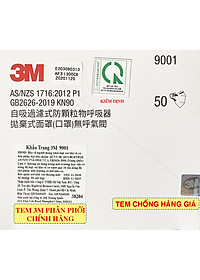 Khẩu trang 3M 9001 - Khẩu trang 3D Mask chống bụi mịn, phòng độc, chống giọt bắn