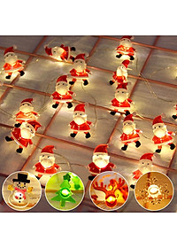 Dây Đèn LED 2M 20 Bóng Hình Ông Già Noel / Người Tuyết Trang Trí Cây Thông Giáng Sinh Năm Mới - HÀNG CHÍNH HÃNG MINIIN