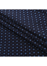 Áo Sơ Mi Nam Công Sở Trung Niên thương hiệu Anton Ngắn Tay màu Xanh Tím Than Vải Cotton Họa Tiết Hoa Nhí – X809