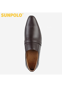 Giày tây nam da bò đế cao su mũi nhọn SUNPOLO TAY-07