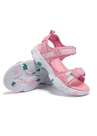Dép sandal bé gái 3 - 12 tuổi siêu nhẹ quai ngang màu hồng thời trang đi học đi biển mùa hè khỏe khoắn và năng động SG49