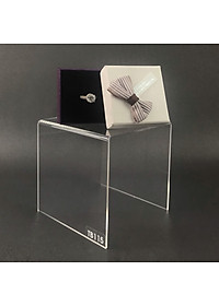 Kệ trưng bày mica 3 mặt uốn Enter TB116 125x125x125mm mica dày 2mm, Kệ livestream, Kệ mica chữ U trong suốt để đồ đa năng
