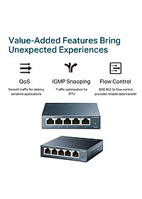 TP-Link  TL-SG105 - Switch Để Bàn 5 Cổng Gigabit - Hàng Chính Hãng