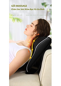 Gối Massage Đa Năng VISPO VP-G22 - Máy Mát xa Toàn Thân Nhiệt Hồng Ngoại - Chuyên Sâu Cho Cổ, Vai Gáy, Lưng Dưới, Đùi, Chân - Sử Dụng Tại Nhà, Văn Phòng, Trên Ô Tô