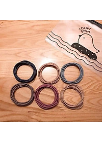 Buộc tóc 100 cái có túi zip đựng tiện lơi