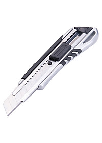 Dao rọc giấy Deli cao su mềm, loại 8 lưỡi tách rời, Bạc - 1 cái - E2057