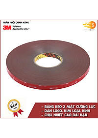 Băng keo 2 mặt cường lực siêu dính màu xám VHB GPL-110 3M dài 11m - nhiều kích thước, dán logo, đồ chơi xe, dán được nhiều bề mặt như nhựa, thủy tinh