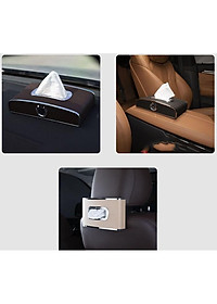 Hộp Đựng Khăn Giấy Trên Ô Tô Có Đồng Hồ Và Bảng Số Điện Thoại Cao Cấp