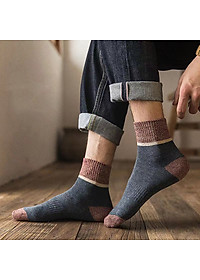 Tất nam cổ trung hộp 5 đôi kháng khuẩn cao cấp đóng hộp 5 màu thiết kê đa dạng Tất vớ nam công sở