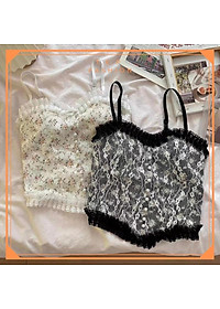 Áo Bra Ren, Áo 2 Dây Ren Hoa Nổi Có Mút Ngực Sexy Tep Fashion A2D-R01