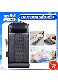 Đệm Massage Toàn Thân – Máy Massage Kết Hợp Túi Khí Và Bi Massage Nhiệt Hồng Ngoại Giúp Thư Giãn, Giảm Đau Cơ Thể – Nệm Mát Xa Đa Năng Cao Cấp Màu Đen