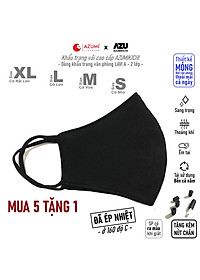 Khẩu trang vải Azumikichi màu đen, khẩu trang thời trang cao cấp sang trọng