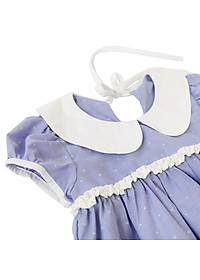 Váy đầm bé gái nhún ngực viền trắng Thương hiệu Kika. Từ 11kg đến 45kg K079