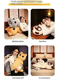Thú nhồi bông mèo mắt to vô tri - Size từ 70cm đến 90cm - Quà tặng gấu bông mèo mắt tròn dễ thương - Gối ôm mềm mịn cho bé.