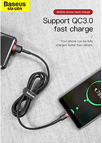 Cáp sạc Baseus Cafule Quick Charge và truyền dữ liệu tốc độ cao Usb to Type C 3A CATKLF- Hàng chính hãng