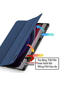 Bao da dành cho Samsung Galaxy Tab S10+ Plus, S10 Ultra, S9, S9 FE, Tab S9+ Plus, Tab S9 Ultra chính hãng Dux Ducis Domo có ngăn đựng bút, chống sốc - Hàng chính hãng 