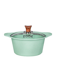 Nồi (quánh) đúc đáy từ Green Cook, nồi chống dính bếp từ men đá xanh ngọc Green Cook GCS05-IH công nghệ Hàn Quốc