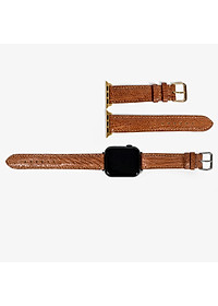 Dây đồng hồ dành cho AW da đà điểu D109 - Da thật khâu tay thủ công cao cấp