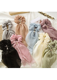 Dây buộc tóc lụa mềm vintage Scrunchies loại đẹp HD53