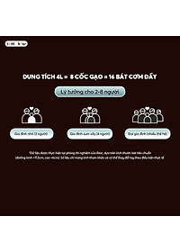 Nồi cơm điện 1,5L Bear DFB-J40Q5 (RC-4H40Y) Hàng Chính Hãng