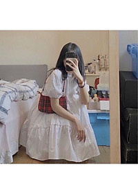 Váy babydoll cổ sơ mi siêu đẹp - Đầm sơ mi cá tính năng động mẫu mới 2021