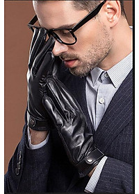 Găng tay nam da cừu BHY8791 Bao tay da thật nam. Lót lông giữ ấm, cán gió, chống ngấm nước. Hàng chính hãng