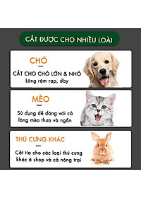 Tông đơ cắt tỉa lông thú cưng chuyên nghiệp Kemei KM-CW22 cắm điện trực tiếp kèm bộ phụ kiện lược, kềm dũa cắt móng thú cưng, lược kéo,...dùng cạo lông chó mèo tiện lợi