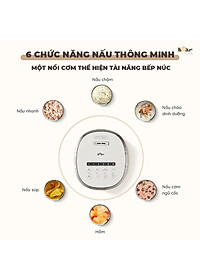 Nồi Cơm Điện Tử Bear 3L Lòng Nồi 5 Lớp Đa Năng Nấu Cơm Nấu Cháo Hầm Hấp Hâm Nóng Hẹn Giờ Lên Đến 12 Tiếng SB-NC30A - HÀNG CHÍNH HÃNG