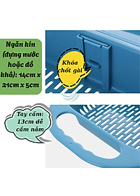 Rổ Rửa Thực Phẩm Kèm Thau Tiện Lợi -Rổ Nhựa Thông Minh Đa Năng Cho Nhà Bếp -Rổ Xả Nước Gập Gọn Cầm Tay -Rổ Rửa Rau Gập Gọn