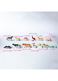 Bộ Mô Hình Nhựa Đồ Chơi 12 con Rắn Rồng Chuột Gà Thỏ Ngựa Khỉ Hổ Heo Bò Cừu Chó PB13