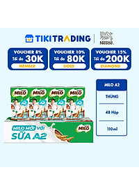 Thùng 48 Hộp Sữa Nestlé MILO A2 MỚI  (110ml / Hộp)