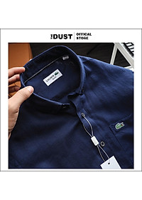 Áo sơ mi nam cộc tay trơn cổ bẻ basic LCT chuẩn form chất liệu linen cao cấp, trẻ trung lịch lãm - THE DUST