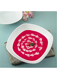 Tô choãng ảo Long Phương Bát tô miệng vuông dáng lùn kiểu mới sứ trắng cao cấp