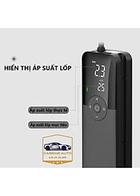 Máy Bơm Lốp Mini Cầm Tay CARSUN C3106 – Pin 4000mAh, Bơm Không Dây, Công Suất 40W, Tích Hợp Đèn LED & Sạc Dự Phòng