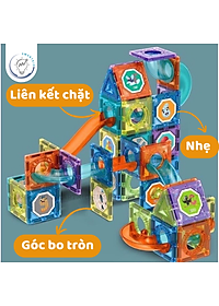 Bộ xếp hình nam châm kính MAGNETIC BLOCKS - Đồ chơi tư duy cho bé 3+
