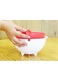 Bộ rổ nhựa đa năng 2 lớp tròn hàng nội địa Nhật Bản