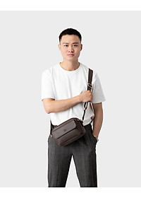 Túi Lata ( Thời trang nam dáng ngang - Túi đeo chéo da TN26 )