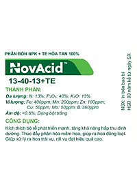  Phân bón hòa tan Isarel 13-40-13+Te không bị lắng cặn trong nước dùng qua hệ thống tưới nhỏ giọt hay tưới phun sương giúp xử lý ra hoa đồng loạt, kích thích ra hoa cho cây