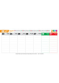 Lịch Tết 2026 - Lịch Bàn Đế Nhựa (13 x 28)