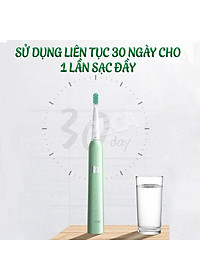 Bàn chải đánh răng điện KEMEI KM-713 công nghệ rung siêu âm 31000 lần/ phút điều chỉnh 6 chế độ đánh bay mảng bám sạch sâu gấp nhiêu lần so với bàn chải thủ công + Tặng kèm 5 đầu bàn chải thay thế - Hàng chính hãng