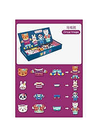 BỘ XẾP HÌNH THAY QUẦN ÁO GIA ĐÌNH NHÀ THỎ - GẤU - ĐỘNG VẬT