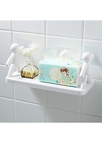 Kệ dán tường nhà tắm hình người chất liệu nhựa PP chắc chắn, Kệ đa năng để đồ hình người trắng, Kệ mỹ phẩm treo tường, decor phòng - Chính hãng MINIIN 